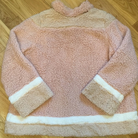 Faux Fur Jacket TEDDY BEAR Color Block Fall Jacket Size: Women's MED (8-10) NWT - Picture 2 of 5